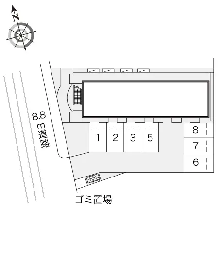 ★手数料０円★四條畷市二丁通町　月極駐車場（LP）